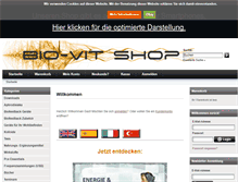 Tablet Screenshot of biovitshop.com